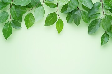 Fototapeta premium Nature's green bokeh bliss outdoor abstract art lush environment aerial view greenery concept