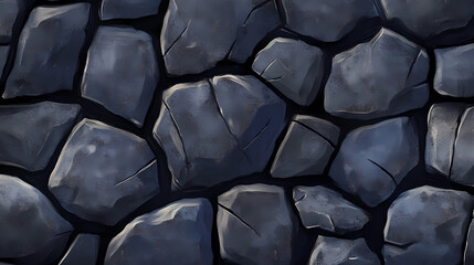 Fototapeta premium Dark stone texture. Wavestone. Illustration