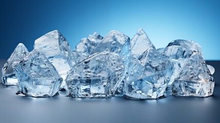 Obraz premium Delicate ice crystals sparkling in sunlight, perfect for nature and seasonal designs, studio view.