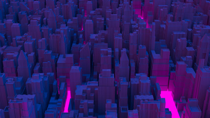 Obraz premium The City Building for architectural or Business concept 3d rendering.