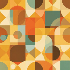 Abstract Geometric Patterns with Bold Color Blocks and Retro Vibes