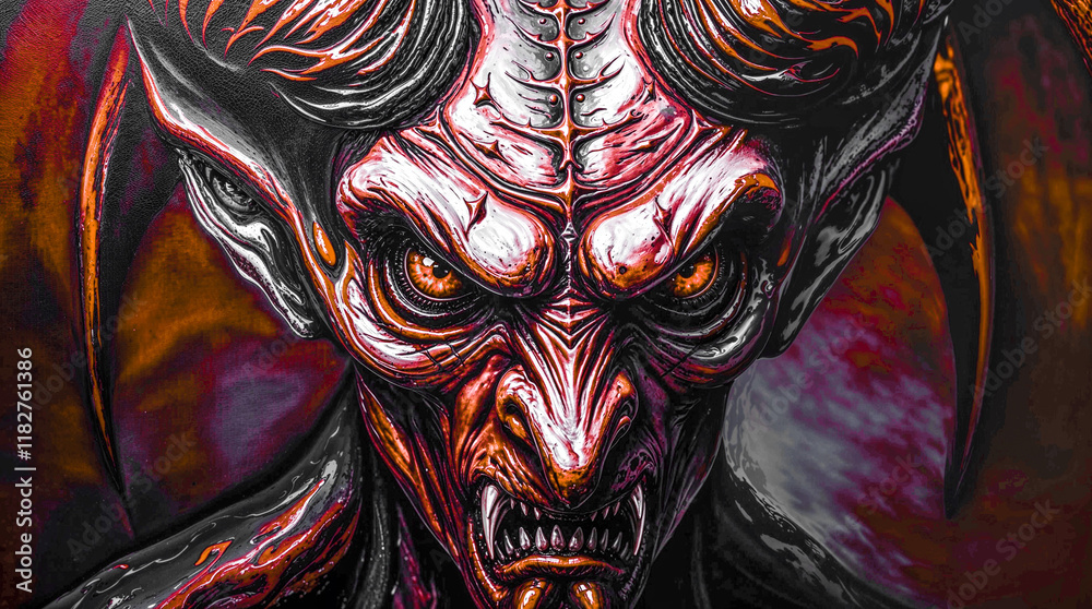 Wall mural Disturbing Demonic Demon Angry At You