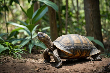 Obraz premium a tortoise in its natural environment