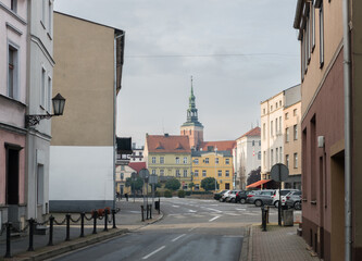 Obraz premium Town Square (Rynek Miejski w Śremie) of Śrem, Wielkopolska, Poland 
