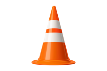traffic cone isolated on white