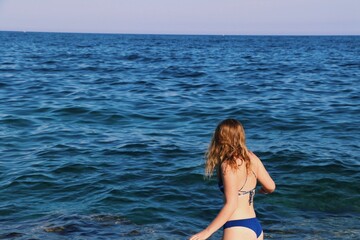 Girl on the Mediterranean Sea 
