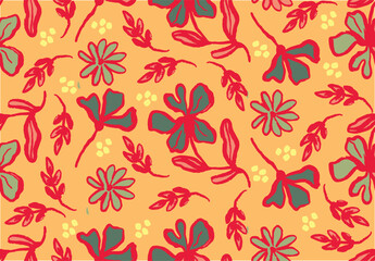 Cute flower pattern image for fabric textile or wall decoration