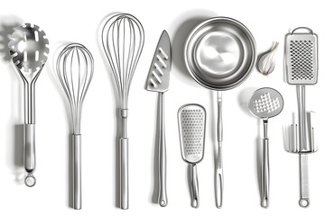 A Study of Isolated Kitchen Utensils: The Charm of Culinary Tools in their Singular Glory
