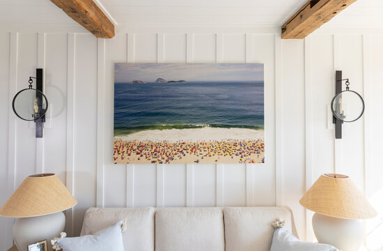 Photo Ipanema Beach Artwork hanging on wall 