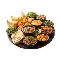 Iftar Feast with Samosas and Local Delicacies Isolated on Transparent Background