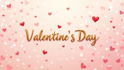 happy Valentine's day on a romantic pink background 