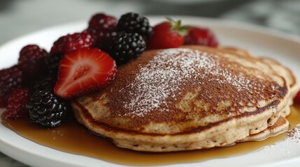 Plant Protein Healthy Berry pancakes