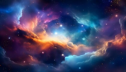Fototapeta premium Abstract colorful space galaxy cosmos. Supernova cloud nebula background wallpaper