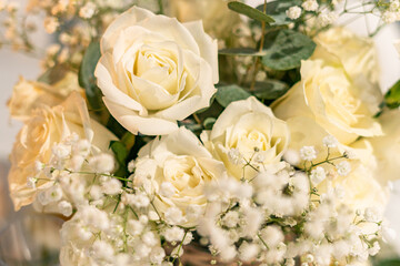 White rose bouquet