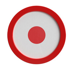 3d shield with the flag of Japan