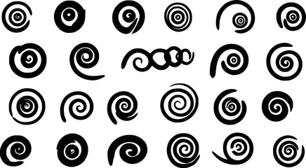 Spiral icon vector set. Volute illustration sign collection. Hypnotic Spiral symbol or logo.
