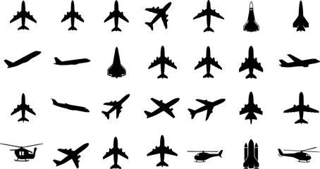 Aircraft icon vector set. airplane illustration sign collection. plane symbol or logo. vector set