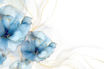 blue rose pattern alcohol ink artworks transparent watercolor wallpaper background decoration