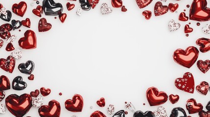 Free romantic floral and hearts background