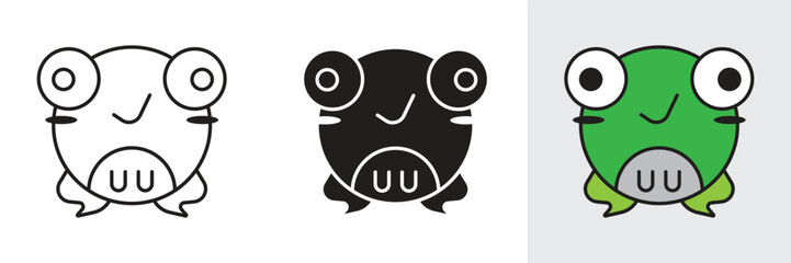 Frog cartoon icon vector illustration. Frog cartoon icon.