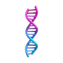 dna strand on white background