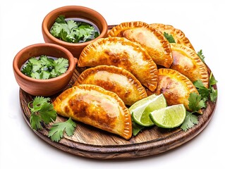 Delicious Golden Brown Empanadas with Cilantro and Lime