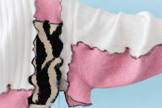 Warm clothes closeup detail - Trendy sweater