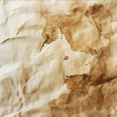 una terxtura de papel arrugado con manchas de tinta y cafe Imagen realista
