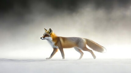 Majestic Red Fox in Winter Wonderland