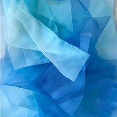 A few pieces of tissue paper in different shades of blue overlaid to cover the background