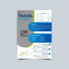 Travel poster or flyer design template