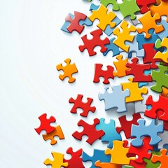 Naklejka premium jigsaw puzzle pieces
