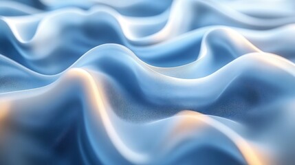 Fototapeta premium Abstract light blue fabric waves. (4)