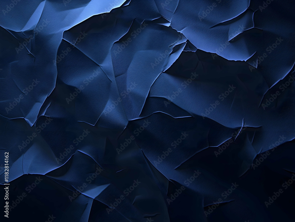 Wall mural a highresolution background with a deep navy blue ultramarine color featuring subtle crumpled paper 