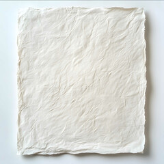 Obraz premium hanji traditional Korean paper handmade from mulberry trees plain paper white front view clean and simple paper materials made by mulberry trees