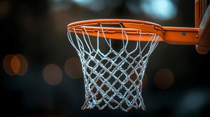 Fototapeta premium Capturing the Essence of a Basketball Hoop in Action