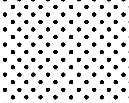 Repeating Pattern of Black Circles on White Background