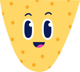 Fototapeta premium Childish Face Drawing with Dotted Pattern