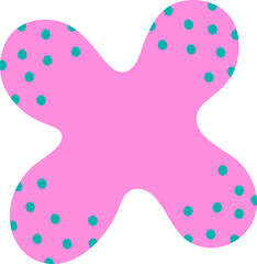 Childish Abstract Shape With Dotted Pattern