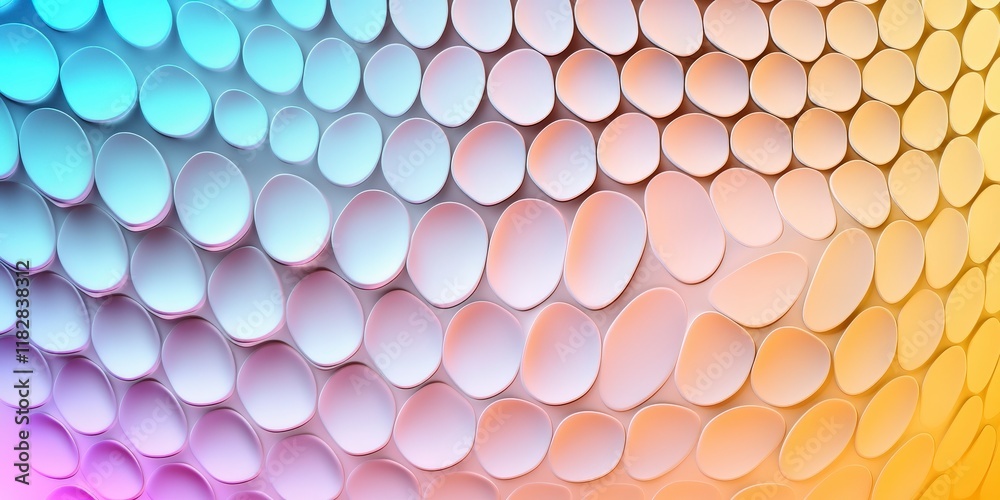 Poster colorful abstract pattern with circular shapes and soft gradients for modern art and background desi
