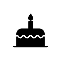 Cake icon vector illustration. Cake sign and symbol. Birthday cake icon