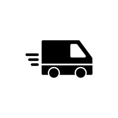 Delivery truck icon vector illustration. Delivery truck sign and symbol. Shipping fast delivery icon