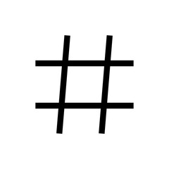 Hashtag icon vector illustration. hashtag sign and symbol