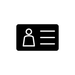 License icon vector illustration. ID card icon. driver license, staff identification card