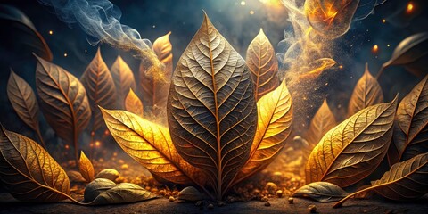 Surreal Fine Tobacco Leaves: Dreamlike Cortes Finos Photography