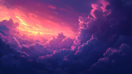 Grainy dusk backdrop with vibrant hues and smooth transitions. Nightfall. Illustration