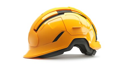 Modern Yellow Safety Helmet Design
