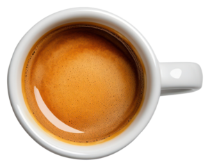 PNG An isolated white cup mug of espresso coffee drink beverage fresh.