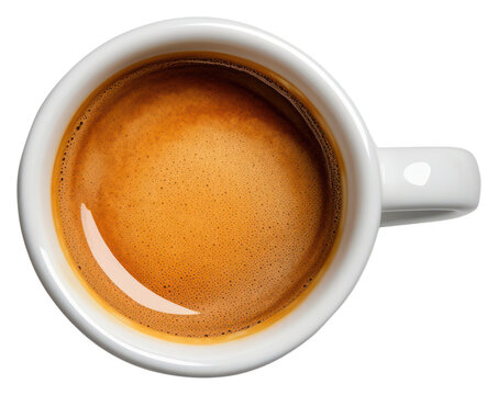 PNG An isolated white cup mug of espresso coffee drink beverage fresh.
