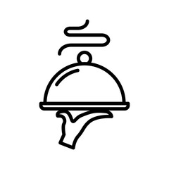 Hand and Tray icon design